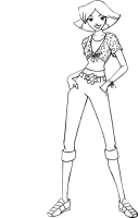 A coloring page of totally spies